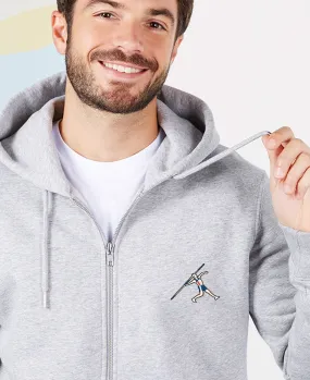 Hoodie zippé homme Lancer de javelot (brodé)