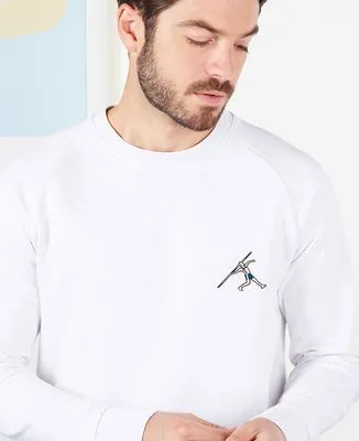 Hoodie zippé homme Lancer de javelot (brodé)