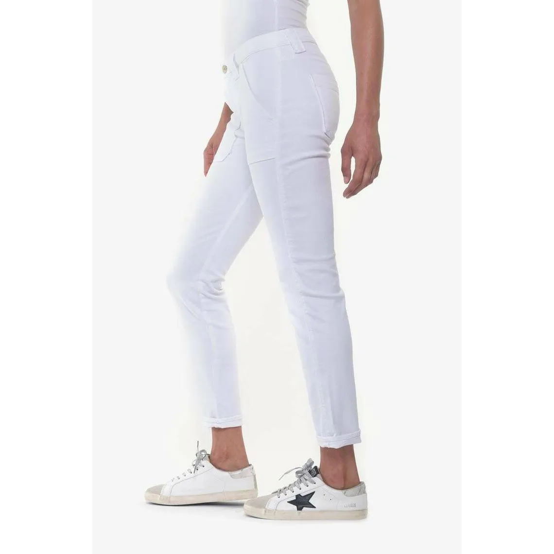 Jeans boyfit 200/43, longueur 34 blanc | 3 Suisses