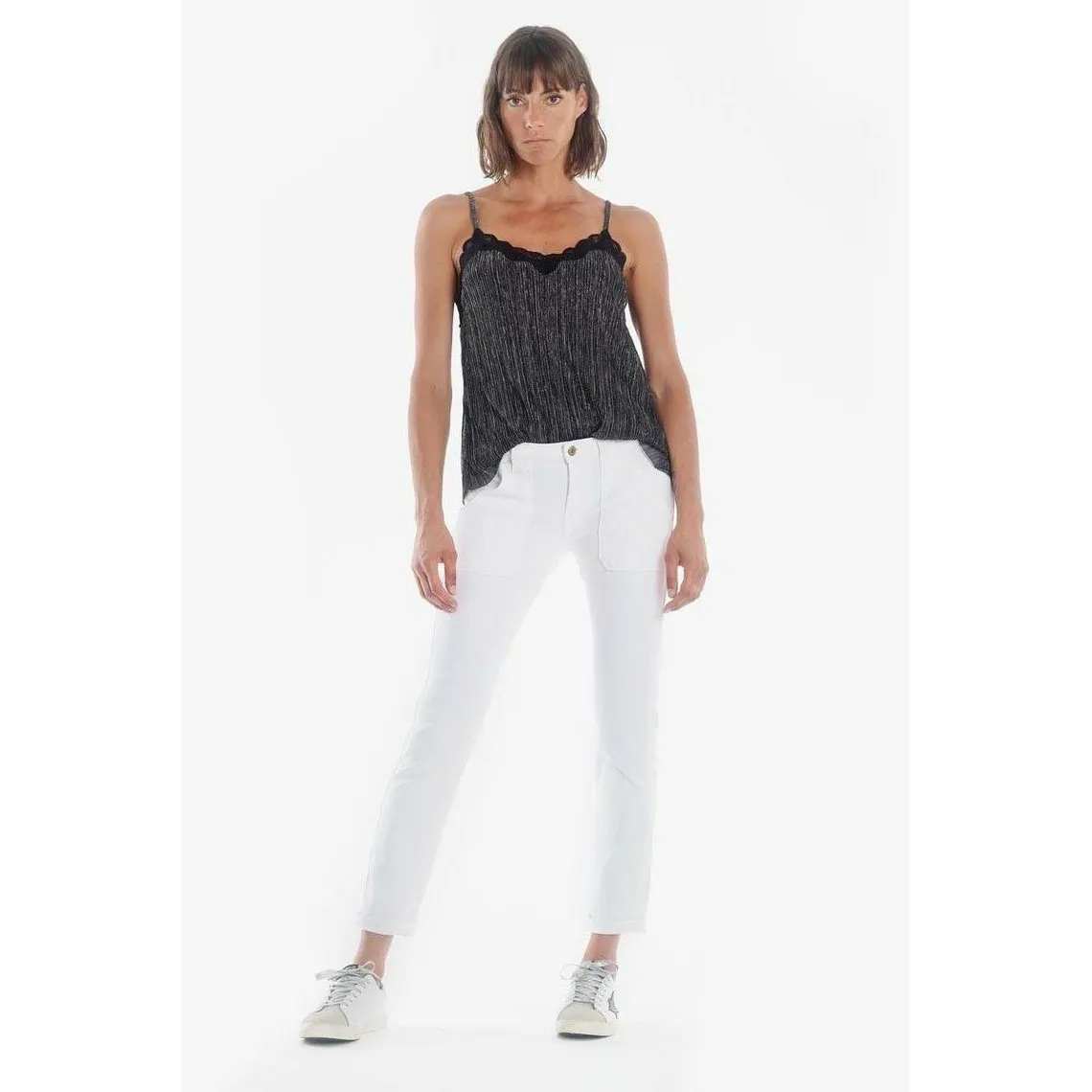 Jeans boyfit 200/43, longueur 34 blanc | 3 Suisses