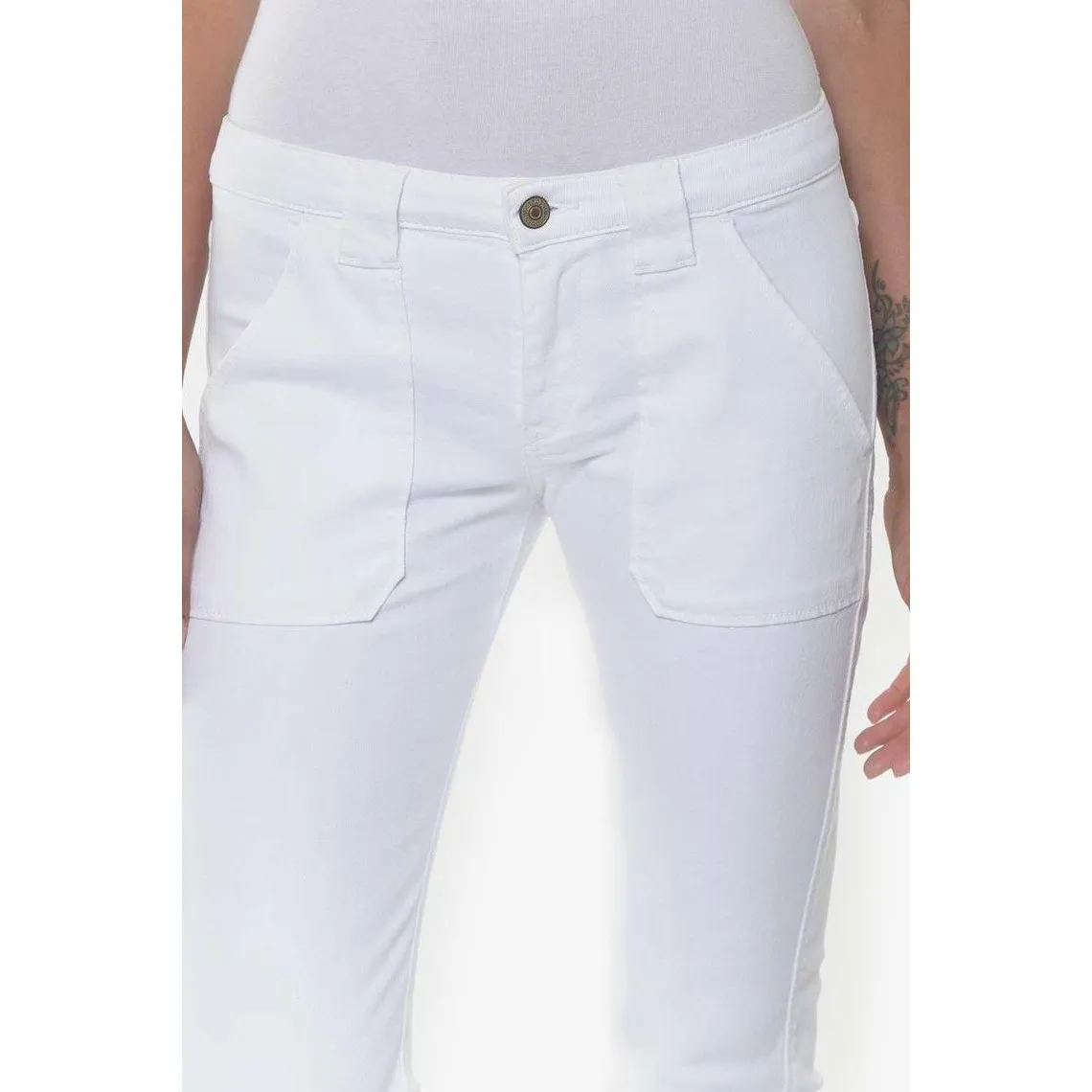 Jeans boyfit 200/43, longueur 34 blanc | 3 Suisses