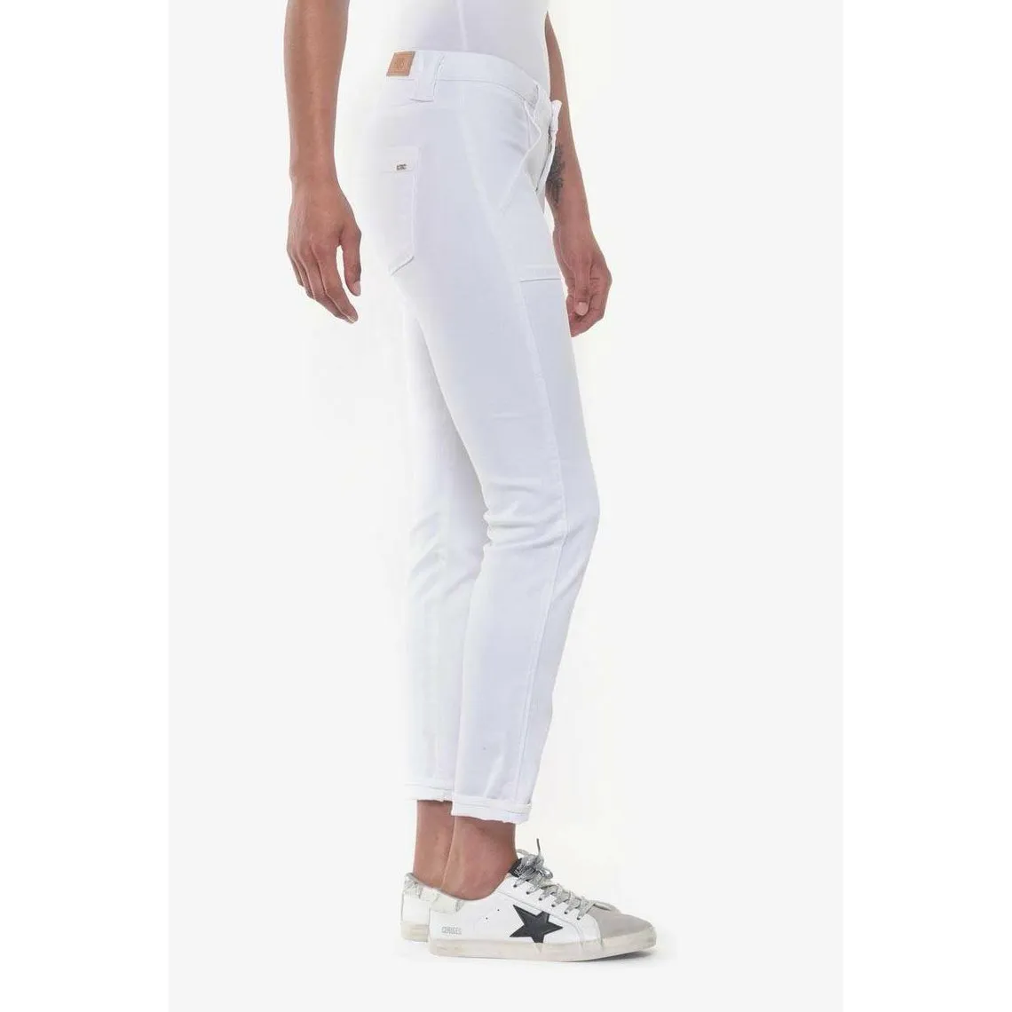 Jeans boyfit 200/43, longueur 34 blanc | 3 Suisses