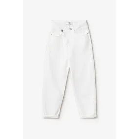 Jeans boyfit COSA, 7/8ème blanc en coton | 3 Suisses