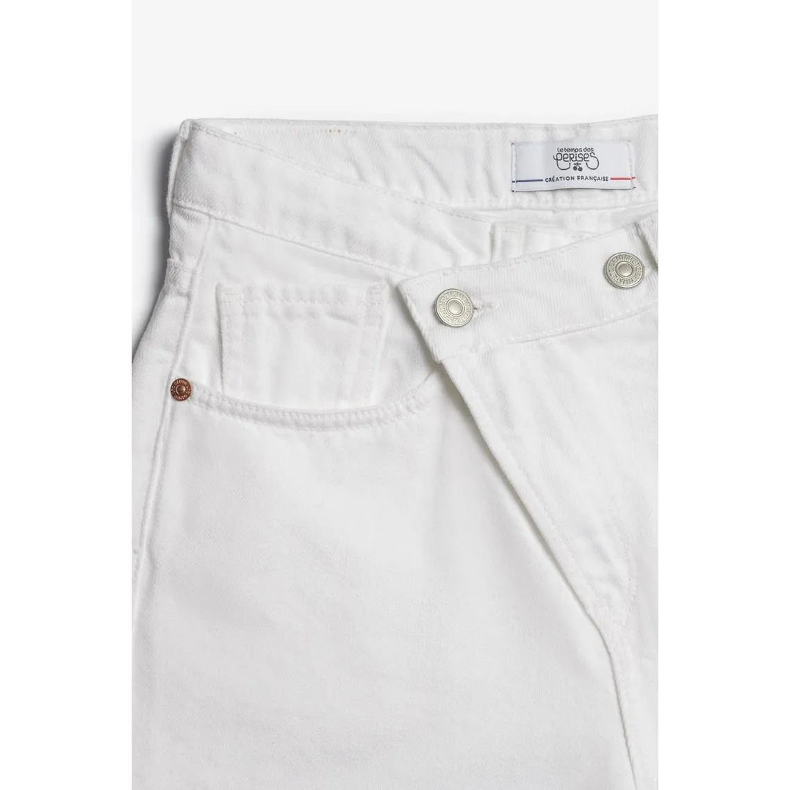 Jeans boyfit COSA, 7/8ème blanc en coton | 3 Suisses