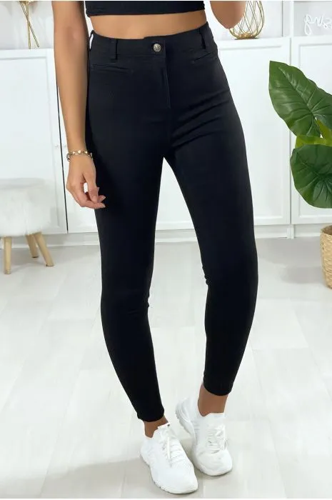 Jeans slim en noir avec poches à l'arrière