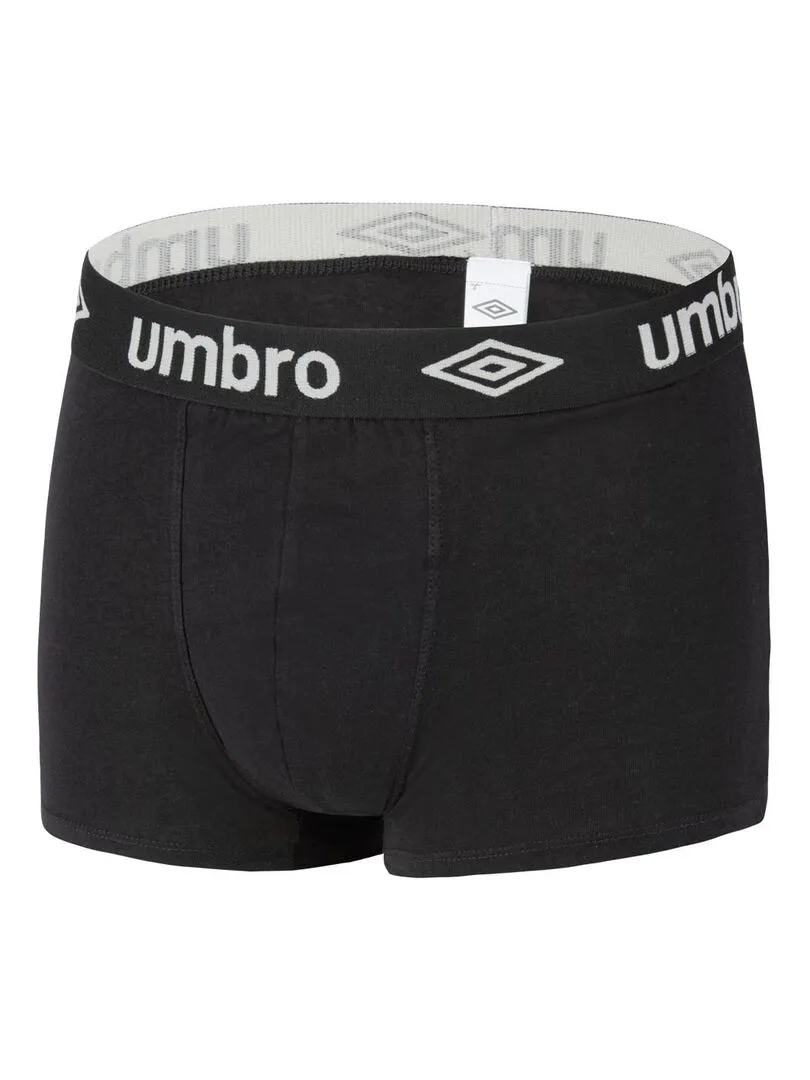 Lot de 4 Boxers homme coton Bio Neo Umbro - Noir