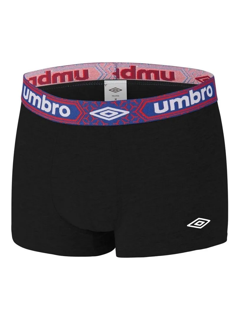 Lot de 4 Boxers homme coton Bio Neo Umbro - Noir