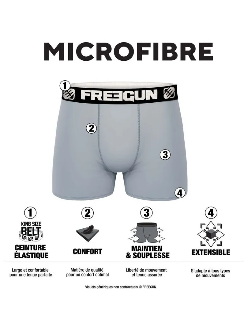 Lot de 4 Boxers homme Naruto Shippuden Freegun - Bleu