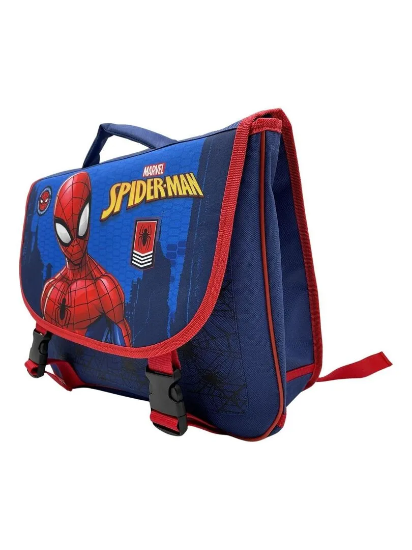 Marvel - Cartable garçon imprimé Spiderman 38x14x33 cm - Bleu