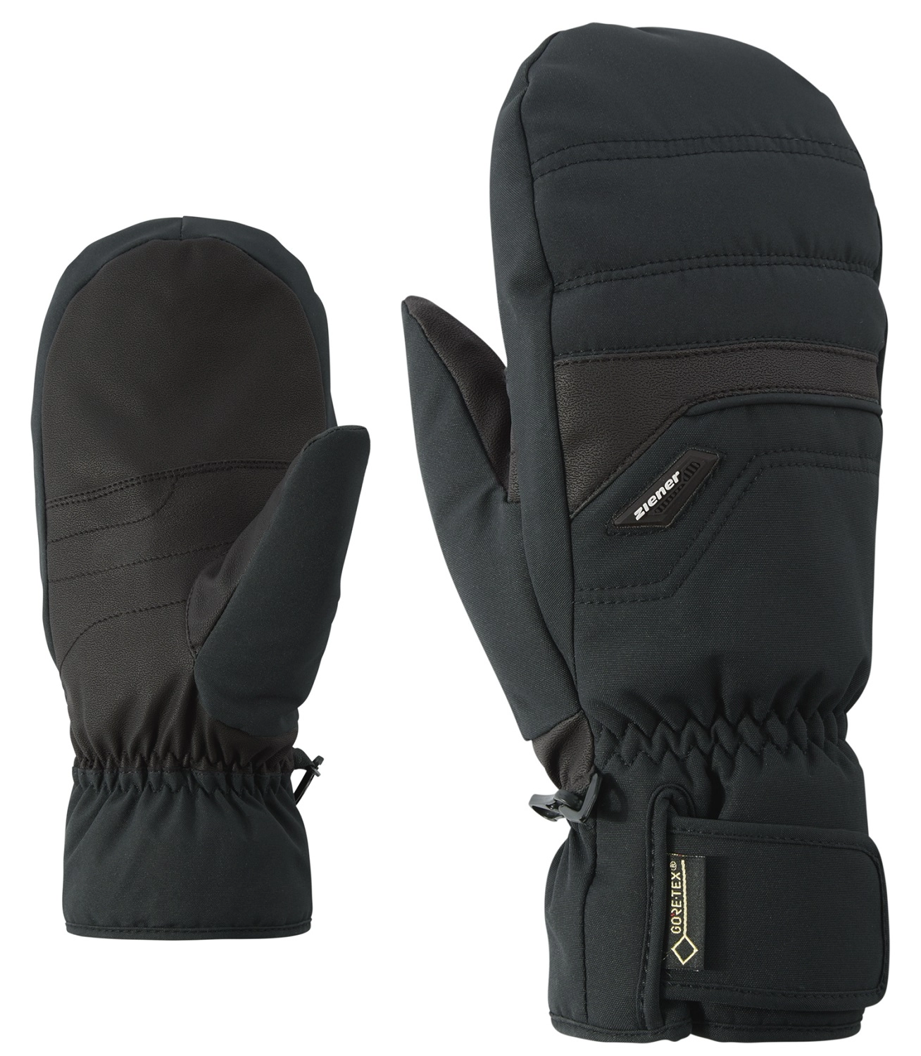 Moufles Ziener Glyndal GTX Gore Plus Warm Mitten Glove Ski Alpine Black