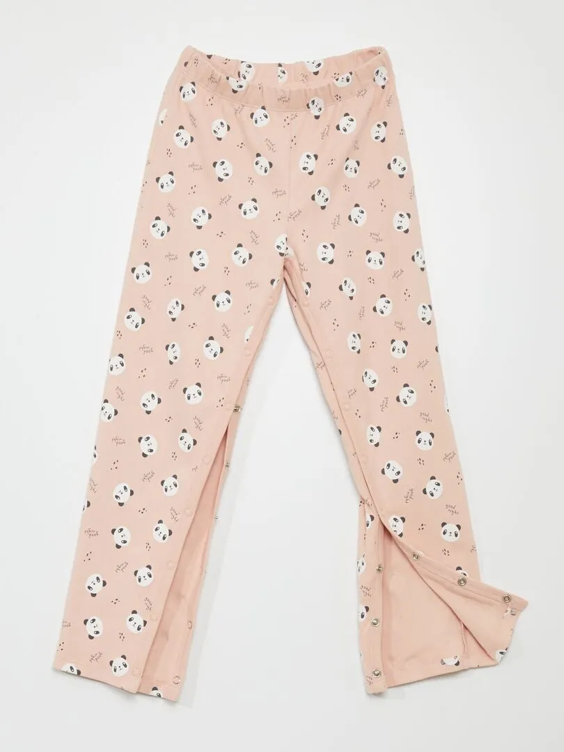 Pantalon avec ouverture à pressions - So Easy - Rose