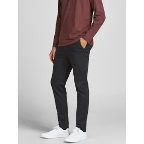 Pantalon chino Slim Fit Noir en coton Tony Jack & Jones - Pantalon Homme sur MenCorner