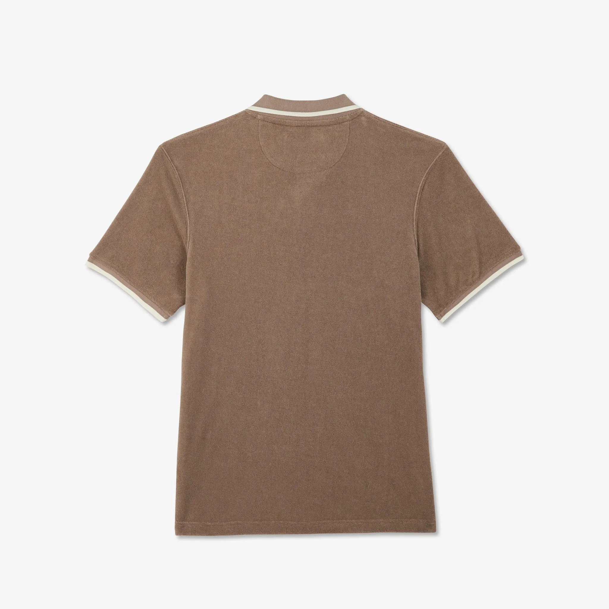 Polo beige maille éponge