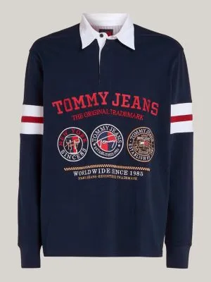 Polo de rugby coupe casual Varsity | Bleu | Tommy Hilfiger