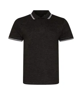 Polo homme anthracite / blanc AWDis