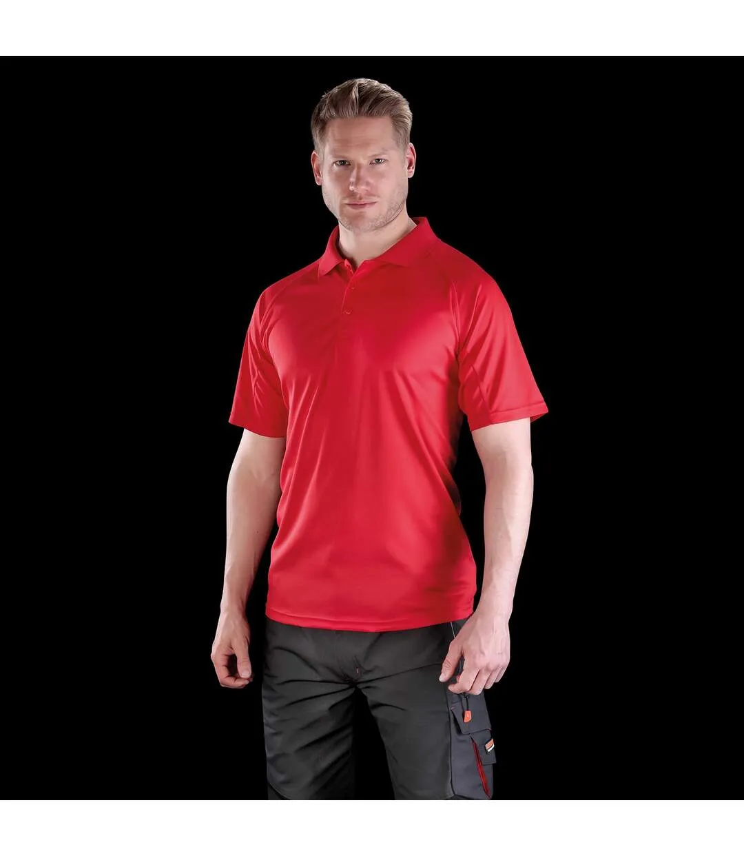 Polo performance adultes rouge Spiro