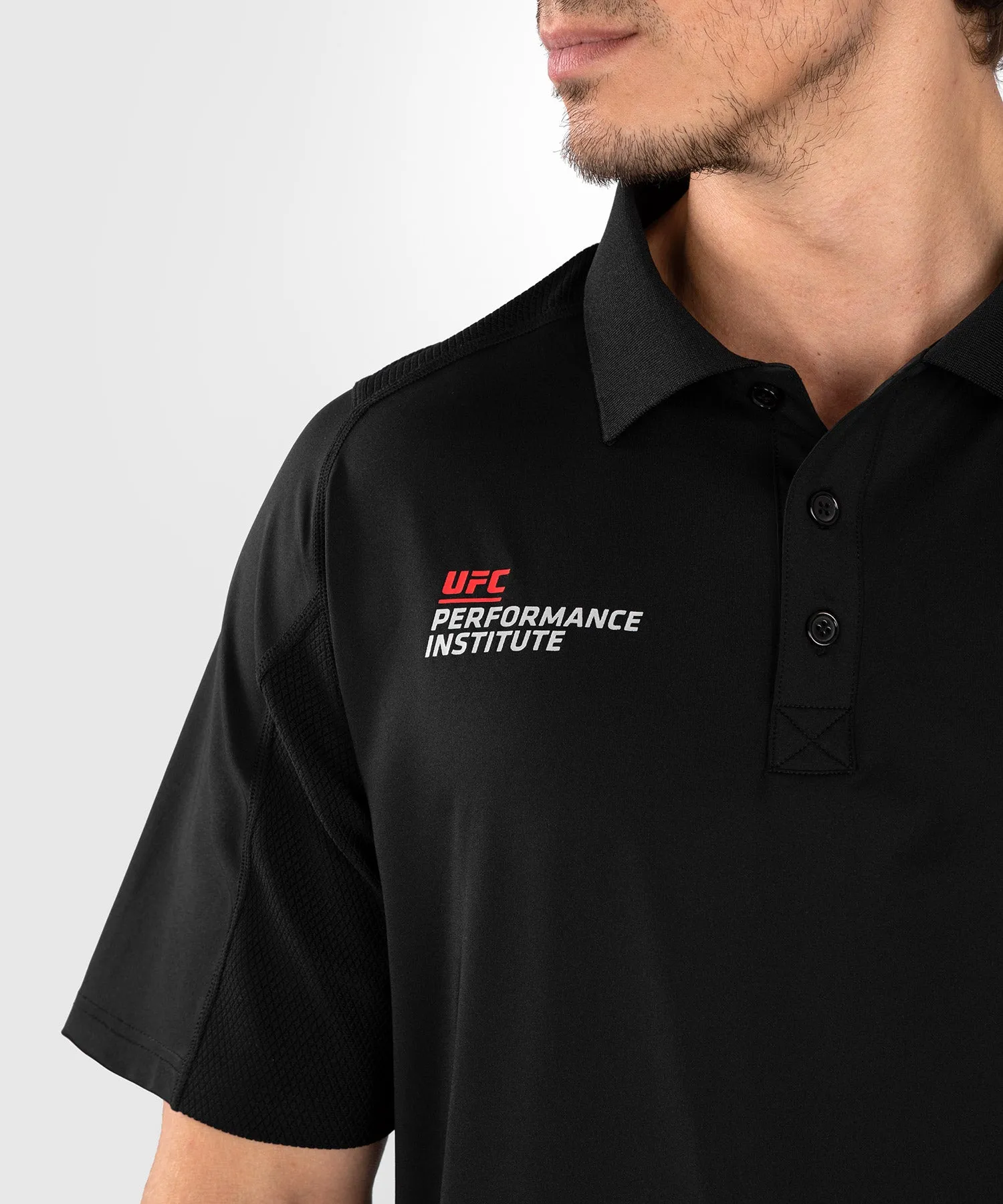 Polo pour Hommes UFC Venum Performance Institute 2.0 - Noir/Rouge