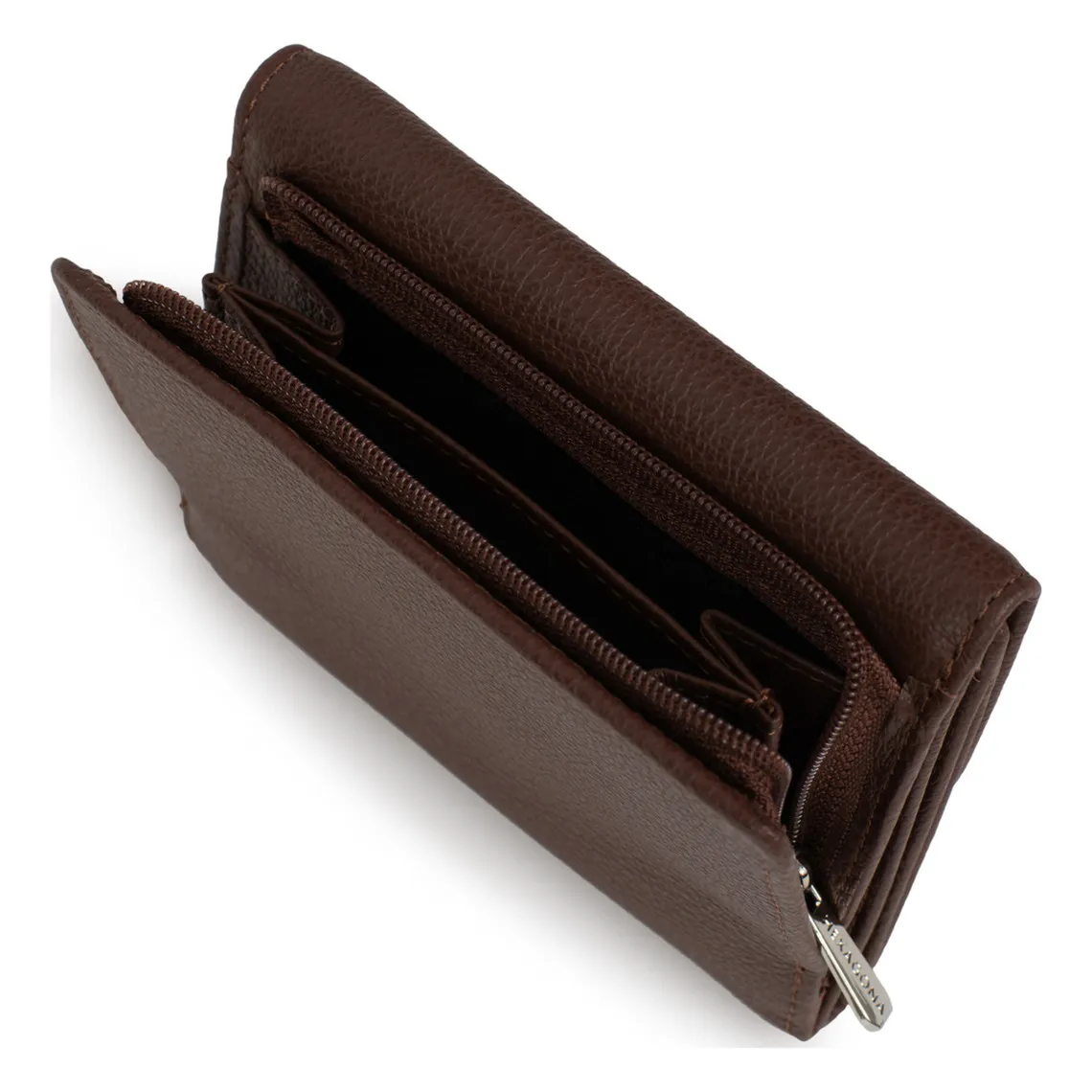 Portefeuille Cuir CONFORT Chocolat Yule | 3 Suisses