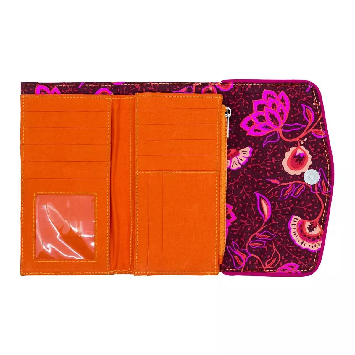 Portefeuille femme compact, rouge Bibop et Lula