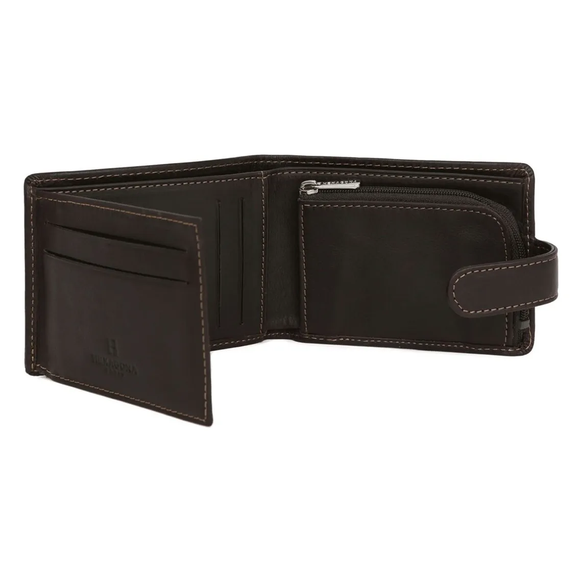 Portefeuille italien Cuir FELIN Marron Lucas Hexagona - Portefeuille & Porte cartes Homme sur MenCorner