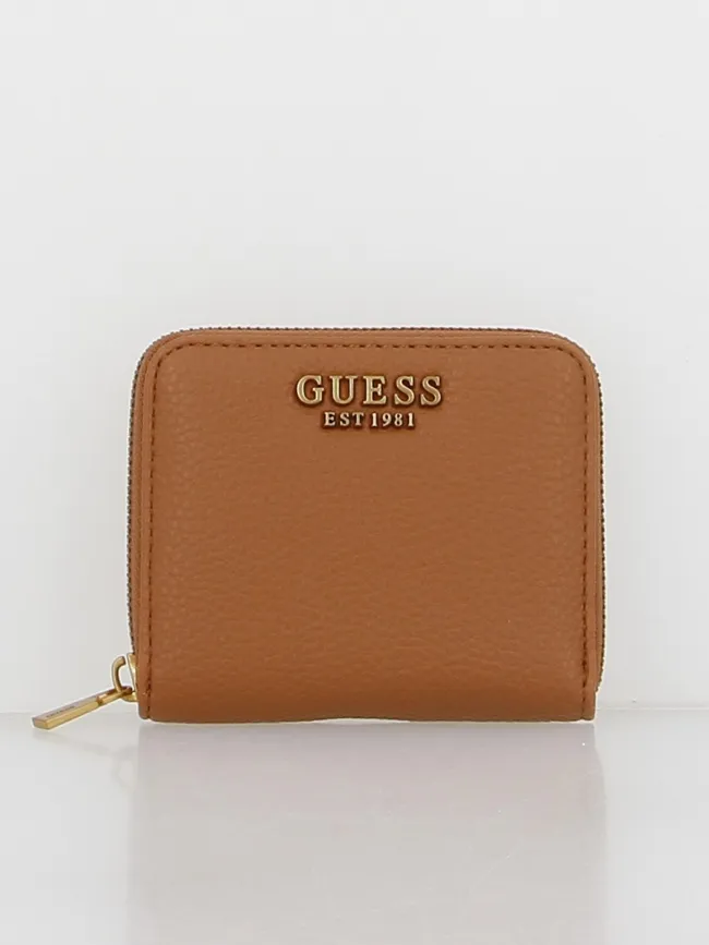 Portefeuille mini laryn marron femme - Guess | wimod