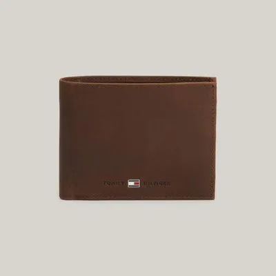 Portefeuille porte-cartes en cuir | Noir | Tommy Hilfiger