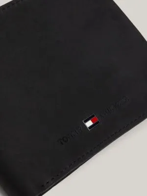 Portefeuille porte-cartes en cuir | Noir | Tommy Hilfiger