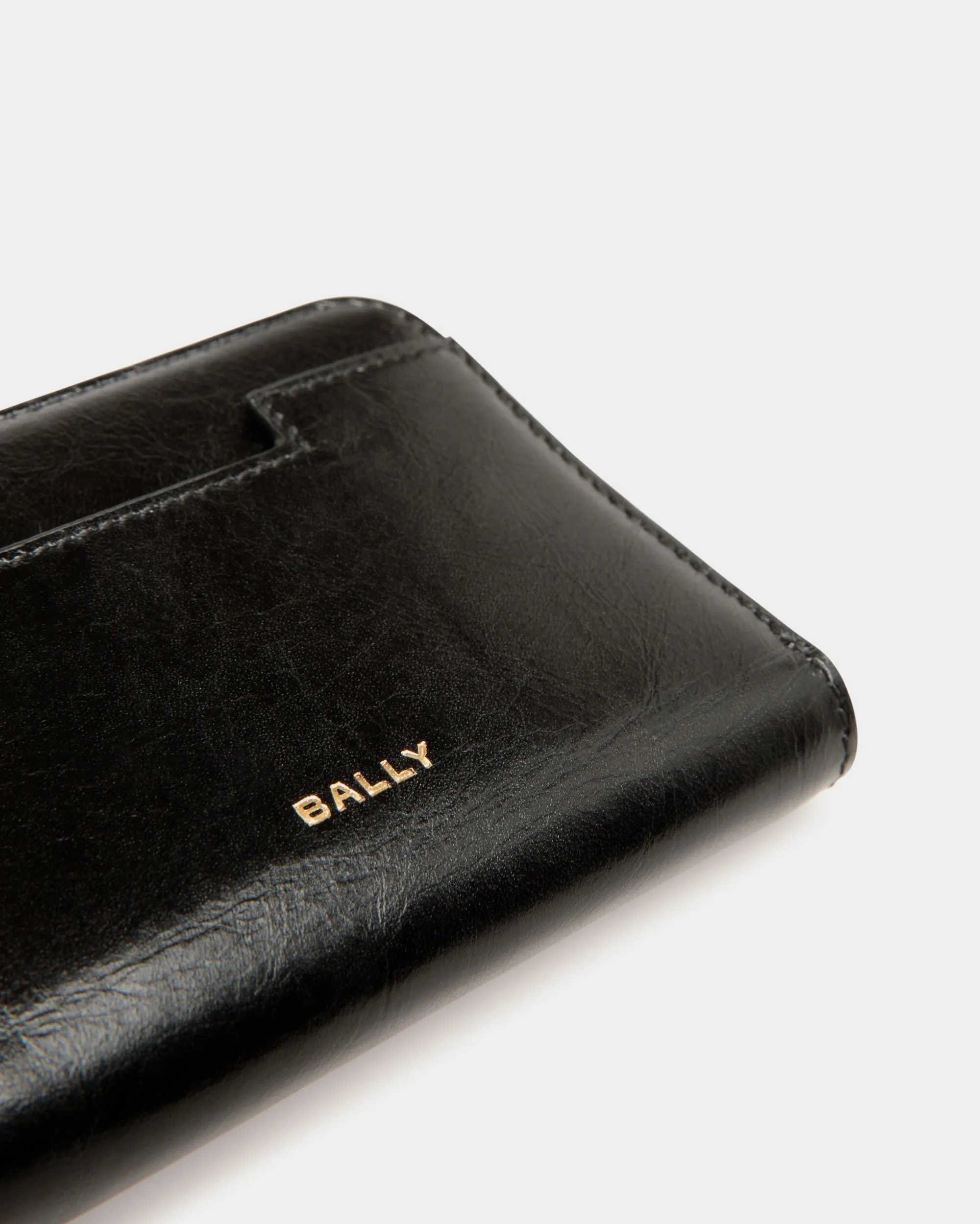 Portefeuille À Deux Volets Easy Bally En Cuir Noir