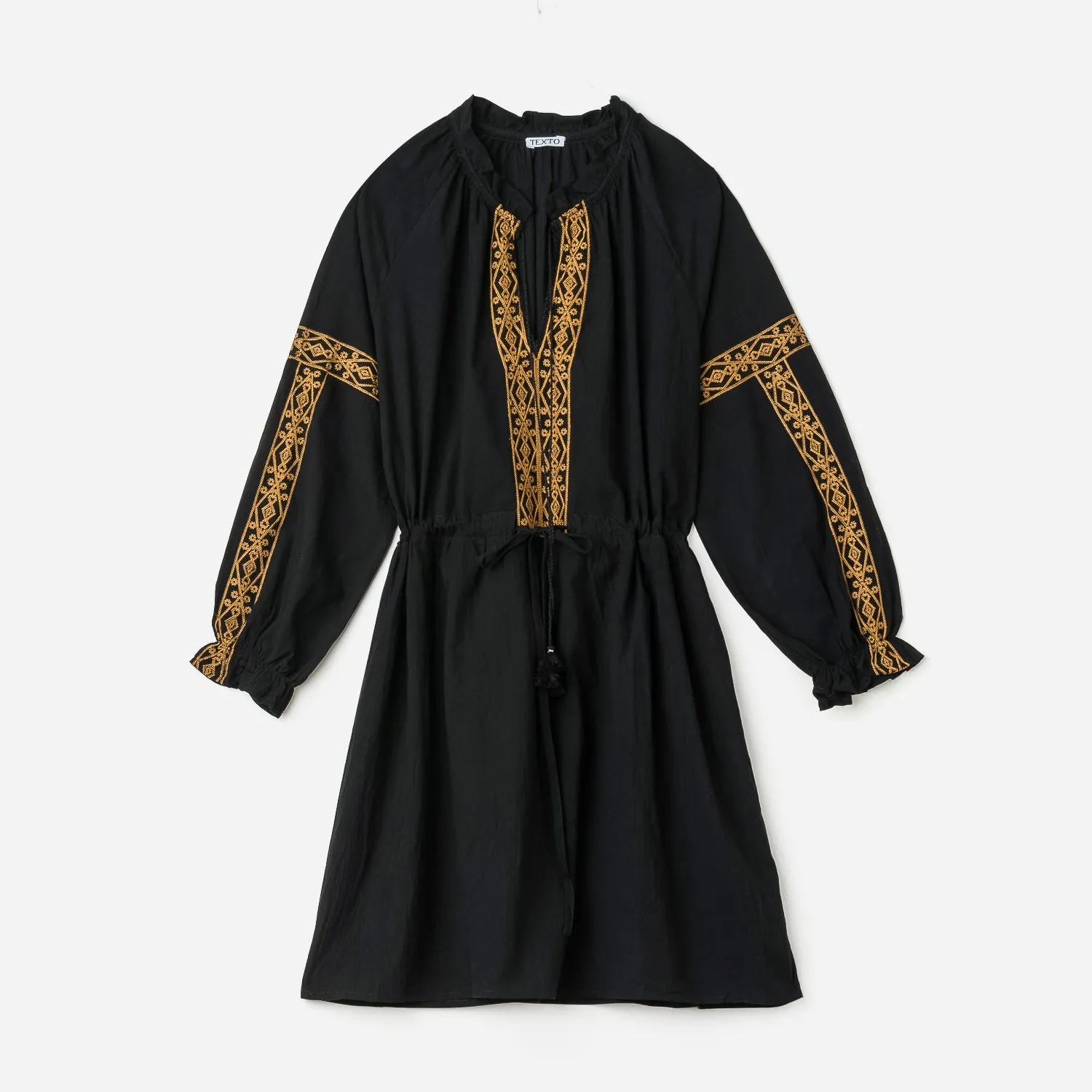 Robe bohème noire TEXTO - Textile femme Accessoires | ERAM