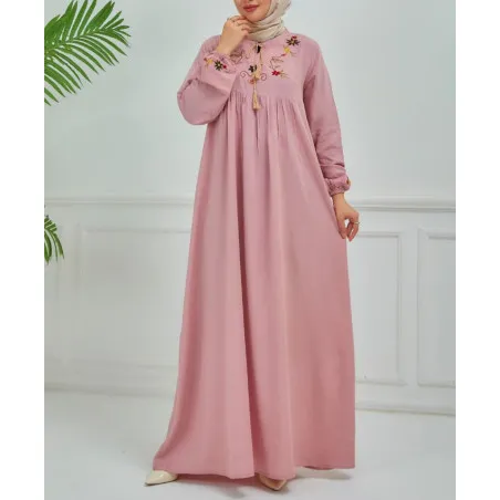 Robe Femme Voilée Brodée Samira