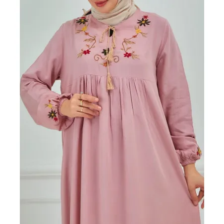 Robe Femme Voilée Brodée Samira