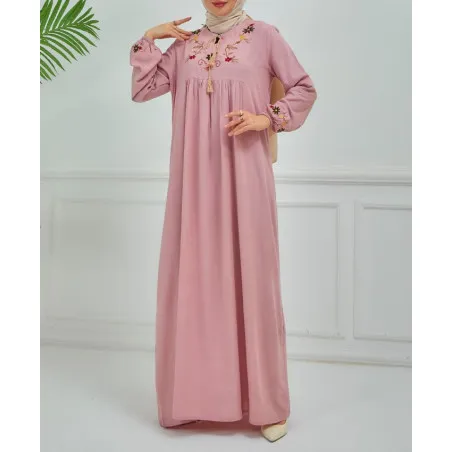 Robe Femme Voilée Brodée Samira