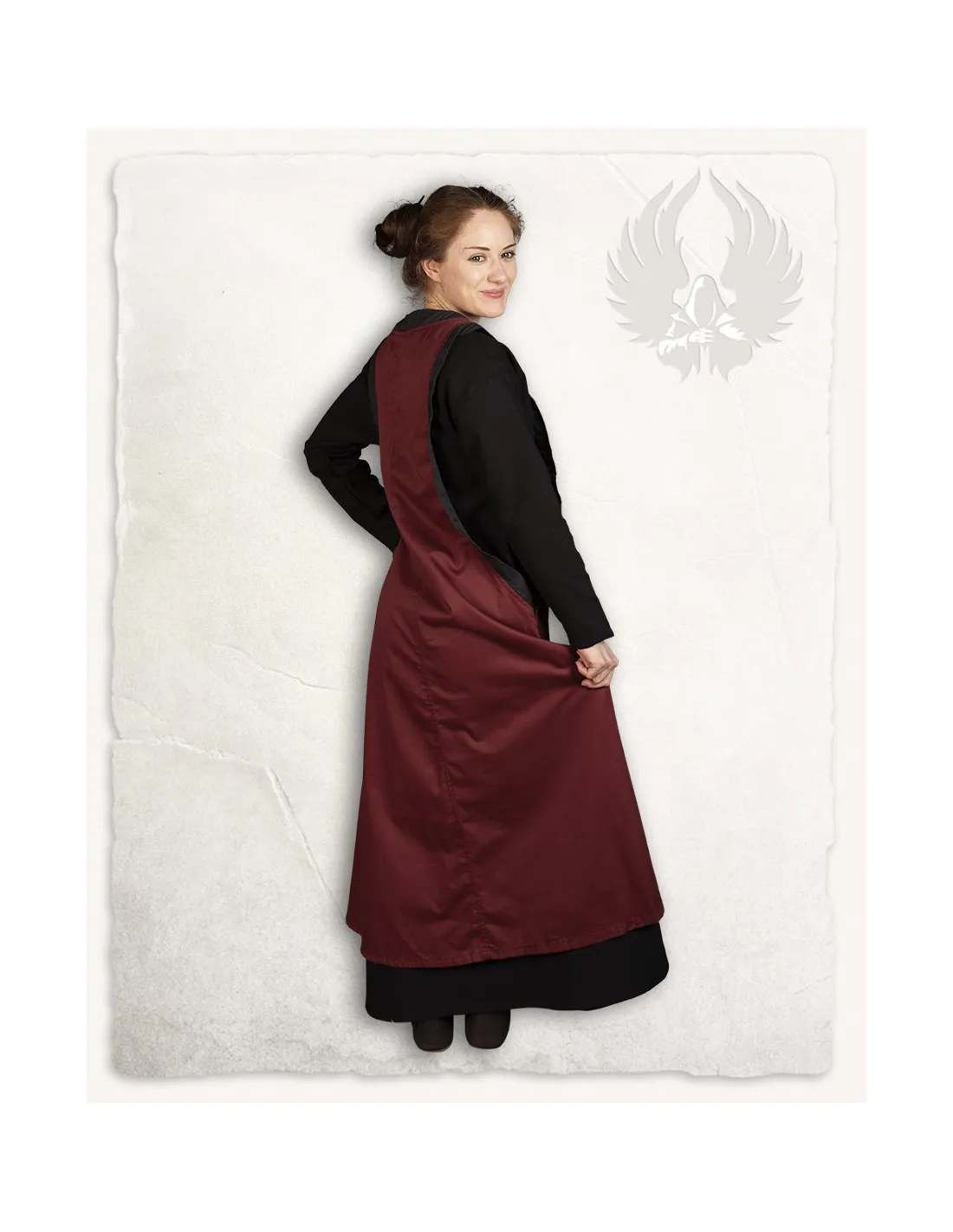 Robe médiévale dame Juliana, couleur bordeaux ⚔️ Boutique Épées