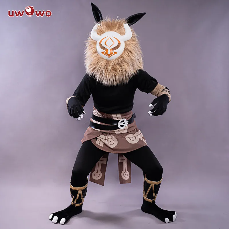 Spot youwowo yuanshen cos qiuqiu personnes cosplay vêtements mâle hilichurl peluche couvre-chef qq personnes