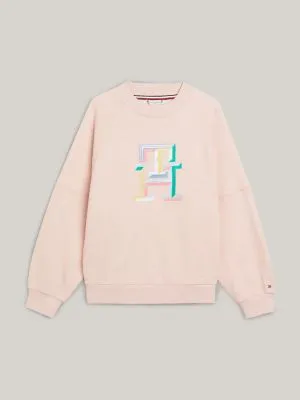 Sweat coupe standard TH Monogram | Rose | Tommy Hilfiger