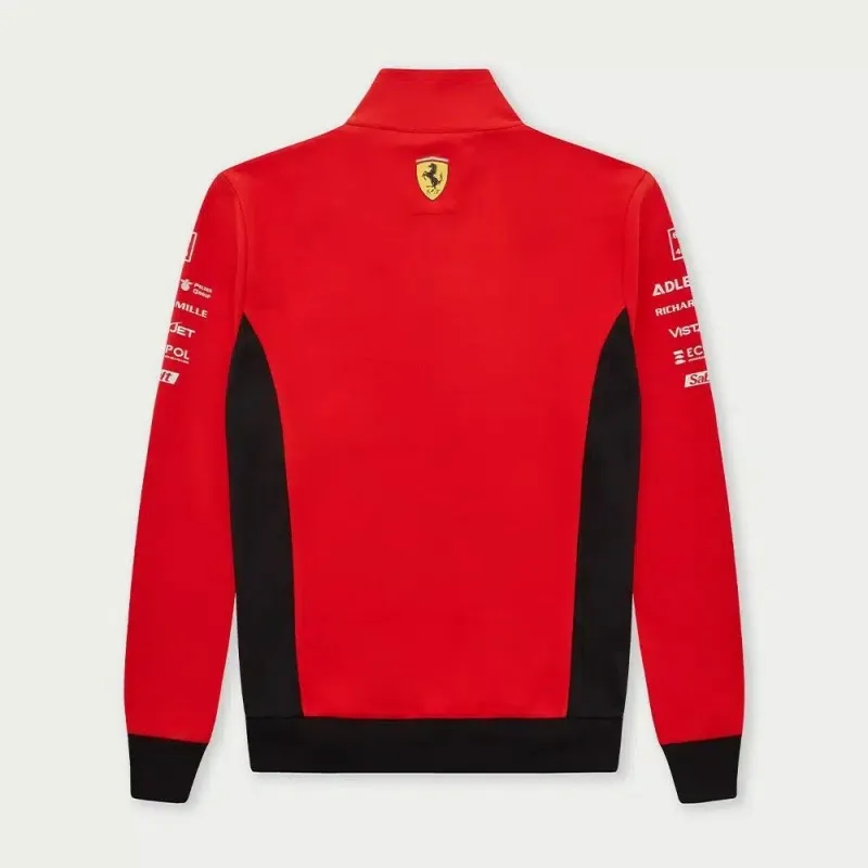 Sweat-shirt rouge Ferrari Hypercar 1/4 Zip pour homme | Vêtements officiels du sport automobile