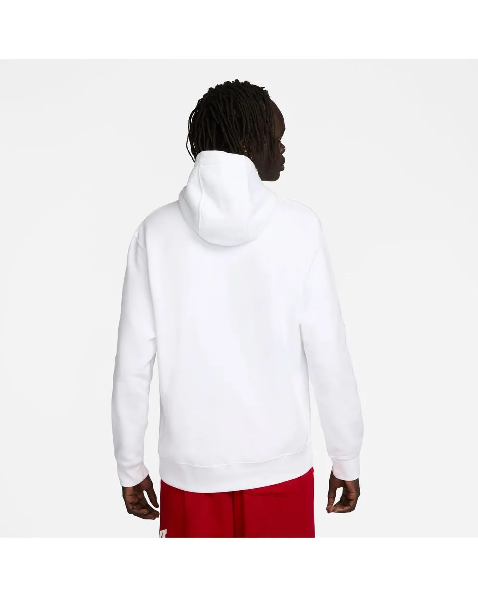 Sweat à capuche manches longues Homme M NSW SI PO HOODIE FLC BB Blanc