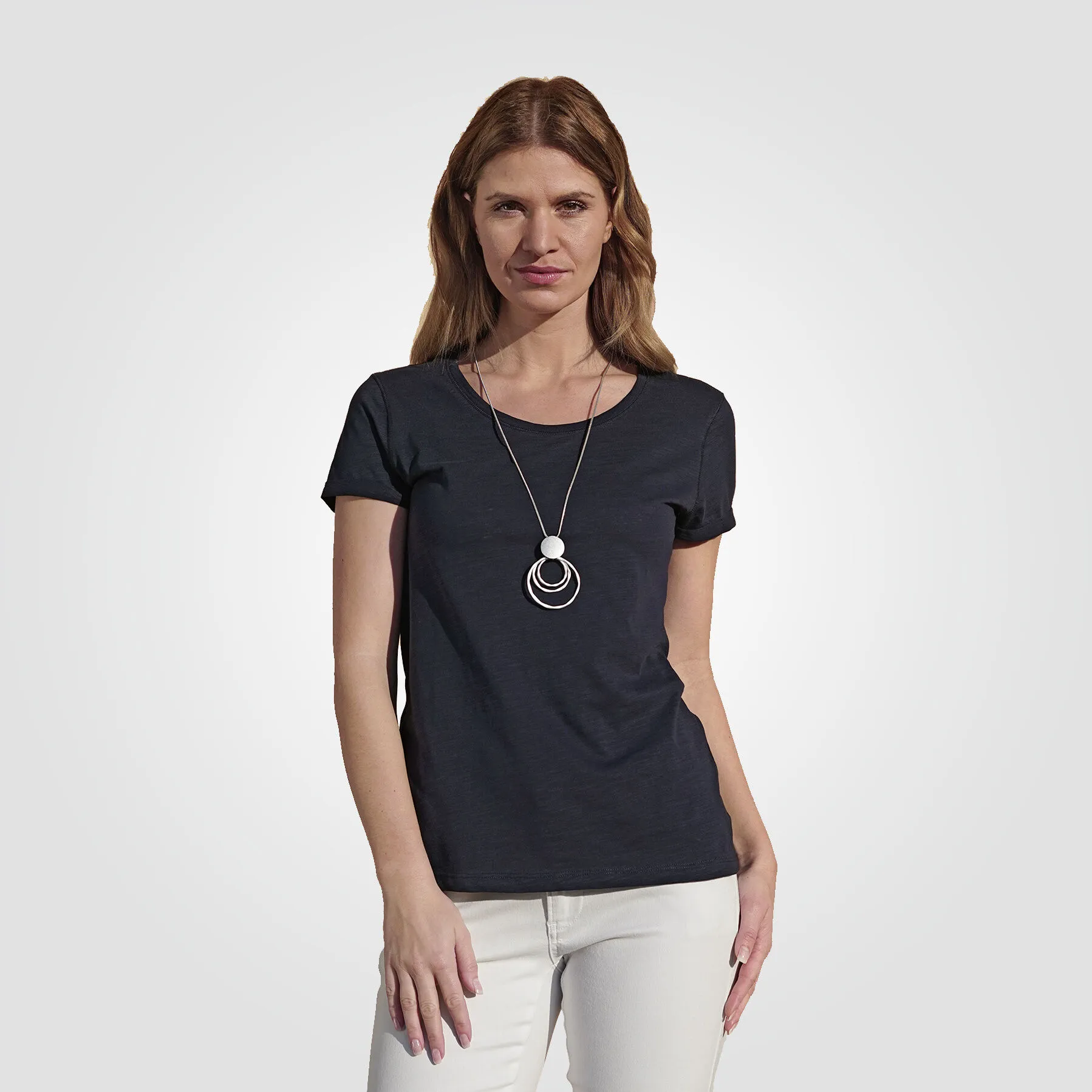 T-shirt basique, aspect fil flammé ⋆ Lehner Versand