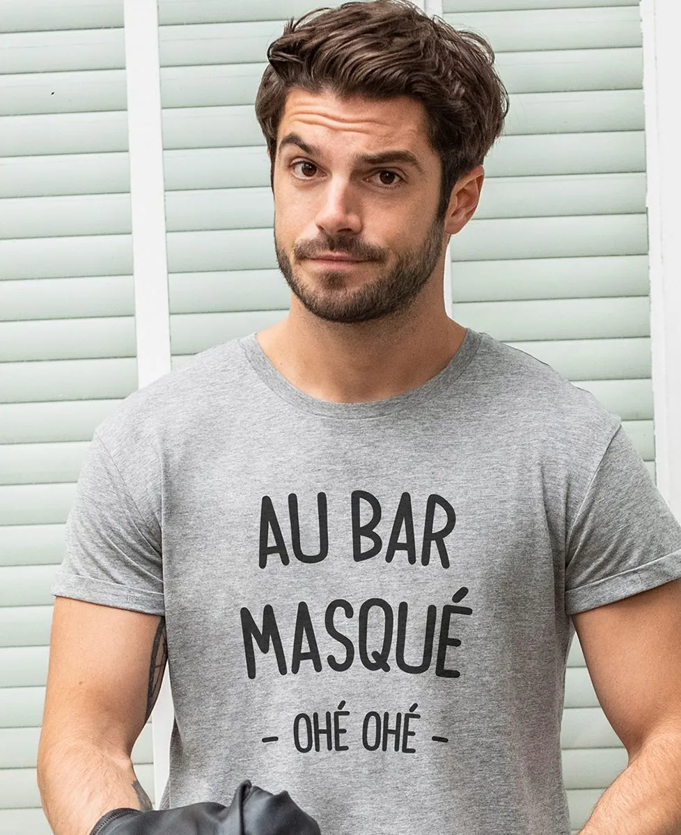 T-Shirt homme Au bar masqué