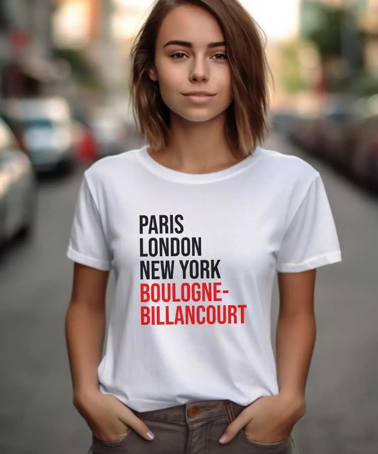 T-Shirt Paris London New York Boulogne-Billancourt