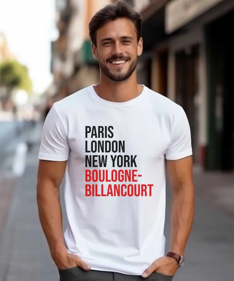 T-Shirt Paris London New York Boulogne-Billancourt